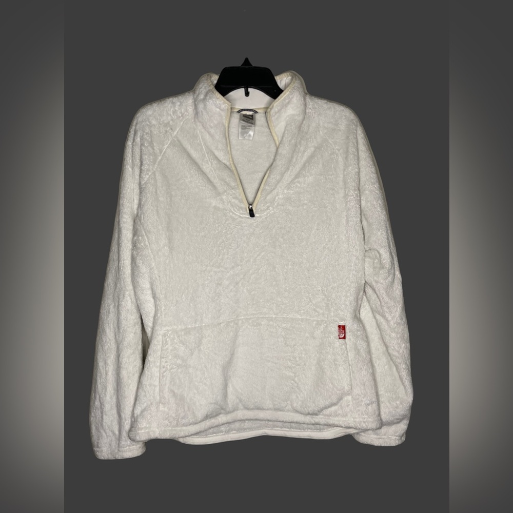 The North Face Women’s White Sherpa Fleece Quarter Zip XL
